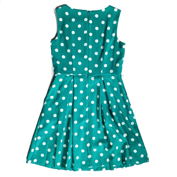 VINTAGE R&K Polka Dot Sheath Dress Size 10 - Picture 4 of 12